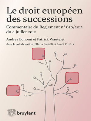 cover image of Le droit européen des successions